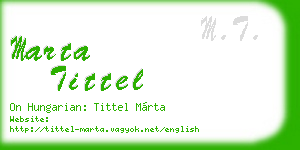 marta tittel business card