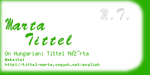 marta tittel business card